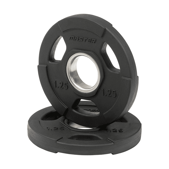 Gummiklädd Viktskiva 50 mm 1,25–20 kg – från Master Fitness – 109 kr – hos Bodystore
