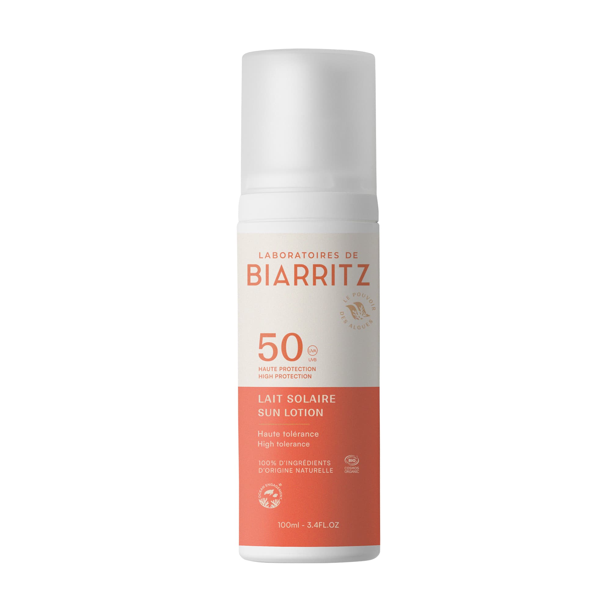 Naturligt Solskydd Kropp SPF50 100 ml från Laboratoires de Biarritz – köp hos Bodystore