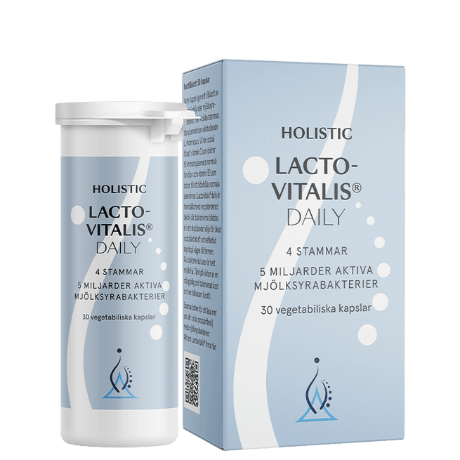Lactovitalis® Daily Mjölksyrabakterier 30 vegetabiliska kapslar från Holistic – köp hos Bodystore