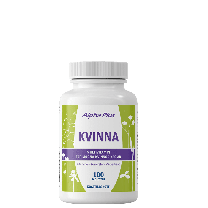 Vitaminer & mineraler Kvinna 100 tabletter – från Alpha Plus – 159 kr – hos Bodystore