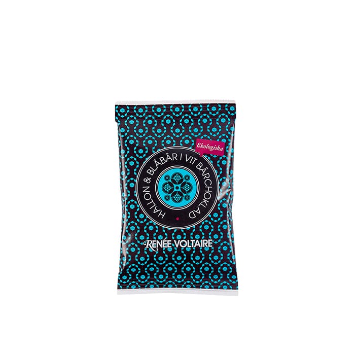 Hallon & Blåbär i Vit Bärchoklad 45 g – från Renée Voltaire – 39 kr – hos Bodystore