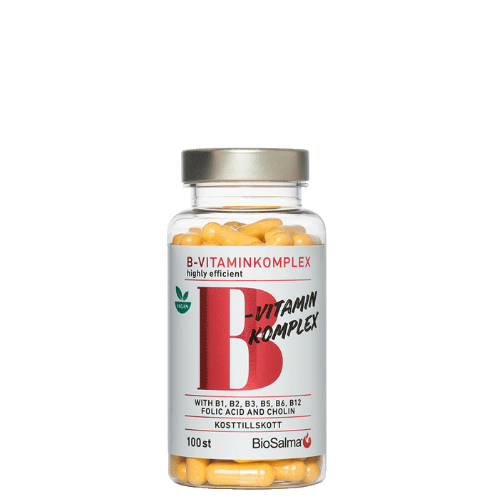 B-vitaminkomplex Carefully Selected 100 kapslar från BioSalma – köp hos Bodystore