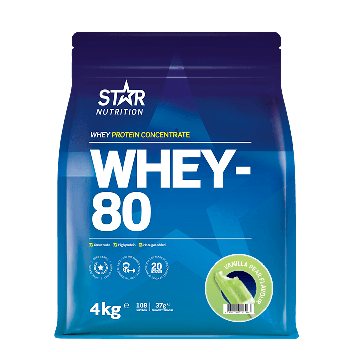 Whey-80 Vassleprotein 4 kg – från Star Nutrition – 1249 kr – hos Bodystore