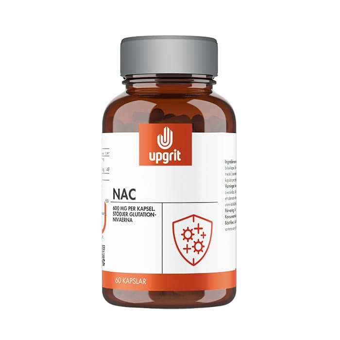 NAC 600 mg Aminosyra 60 kapslar – från Upgrit – 195 kr – hos Bodystore