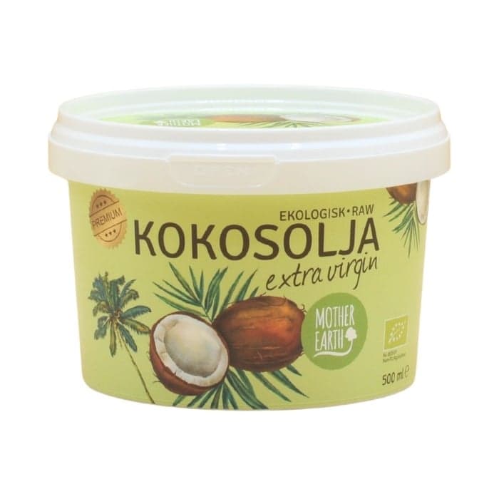 Ekologisk Extra Virgin Kokosolja Kallpressad 500 ml från Mother Earth – köp hos Bodystore
