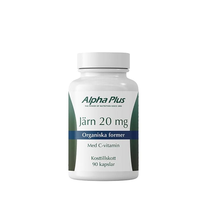 Järn 20 mg 90 kapslar från Alpha Plus – köp hos Bodystore