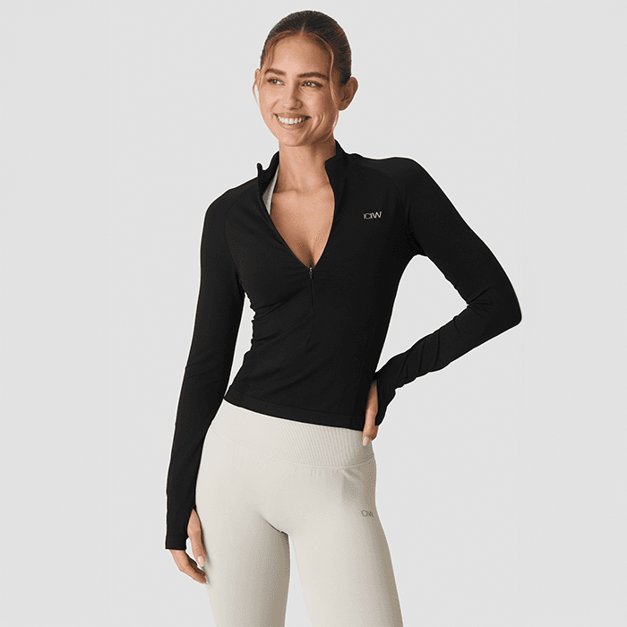 Define Halv-Zip Tröja Svart – från ICANIWILL – 599 kr – hos Bodystore