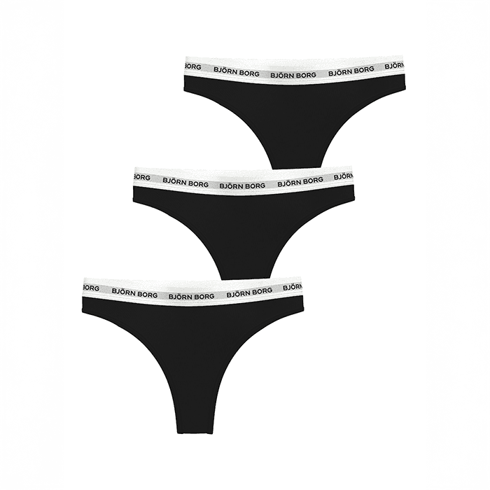 Logo Thong 3‑pack Multipack – från Björn Borg – 439 kr – hos Bodystore