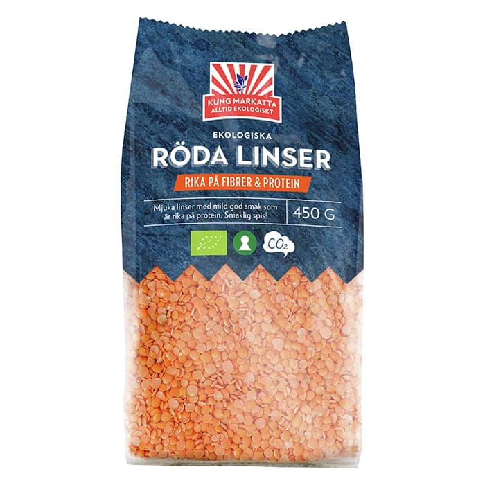 Röda linser EKO 450 g – från Kung Markatta – 36 kr – hos Bodystore