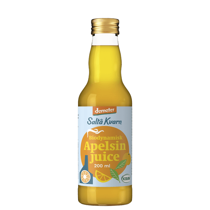 Apelsinjuice 200 ml – från Saltå Kvarn – 23 kr – hos Bodystore