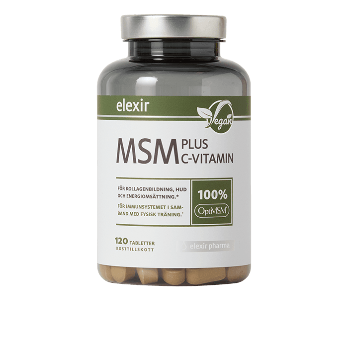 MSM + C Vitamin 120 tabletter – från Elexir Pharma – 141 kr – hos Bodystore