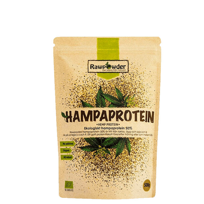 Ekologiskt Hampaprotein 500 g från Rawpowder – köp hos Bodystore