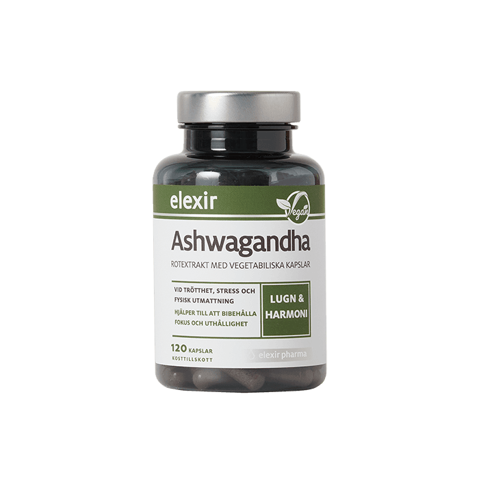 Ashwagandha 120 Kapslar – från Elexir Pharma – 177 kr – hos Bodystore