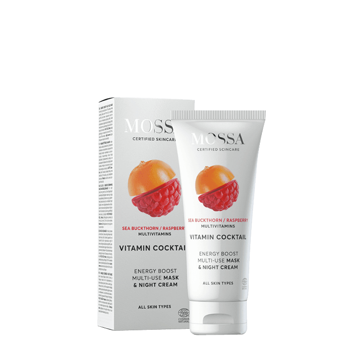 Ansiktsmask Och Nattkräm Vitamin Cocktail 60 ml – från MOSSA – 189 kr – hos Bodystore