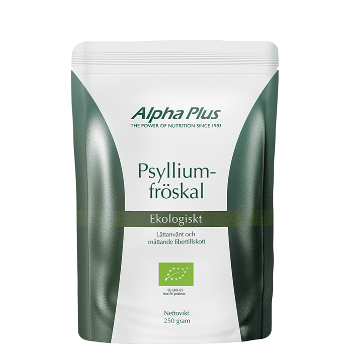 Psylliumfröskal EKO 250 g – från Alpha Plus – 135 kr – hos Bodystore