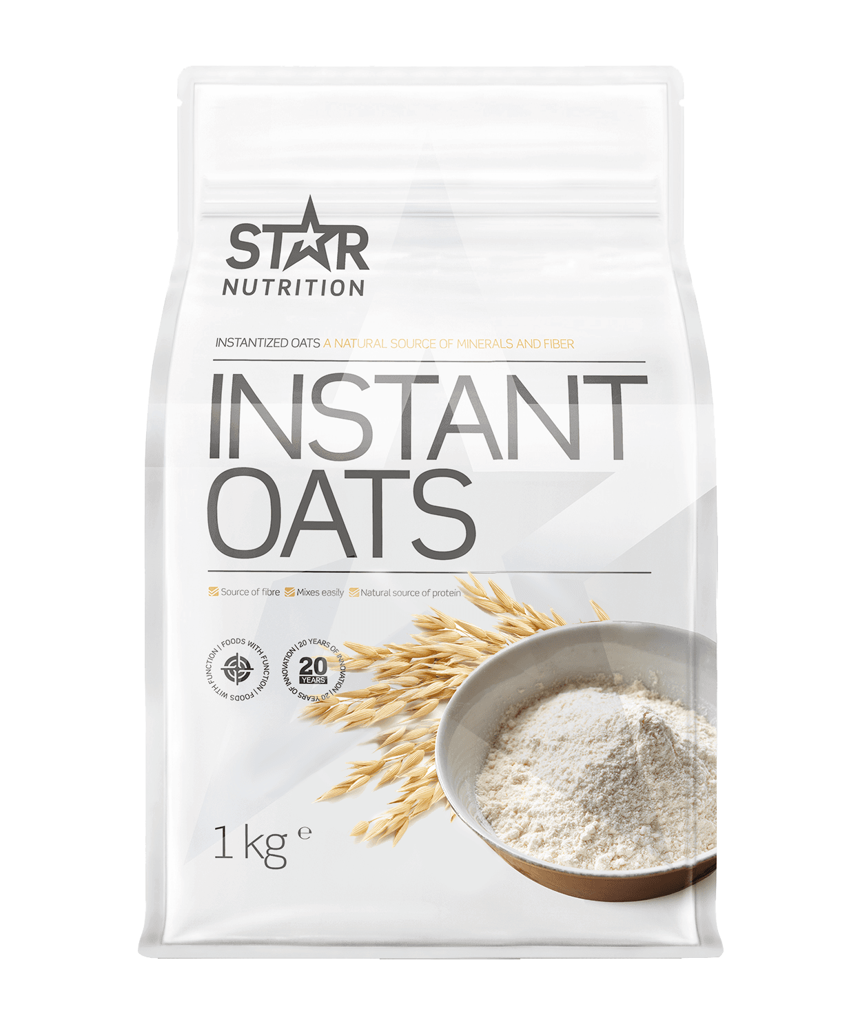 Instant Oats Havremjöl 1 kg – från Star Nutrition – 59 kr – hos Bodystore