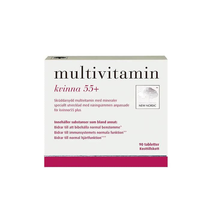 Multivitamin kvinna 55+ 90 tabletter – från New Nordic – 149 kr – hos Bodystore