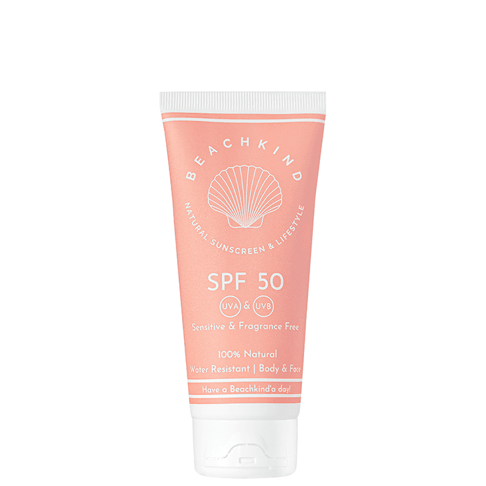 Naturligt Solskydd Doftfri SPF50 100 ml – från Beachkind – 239 kr – hos Bodystore
