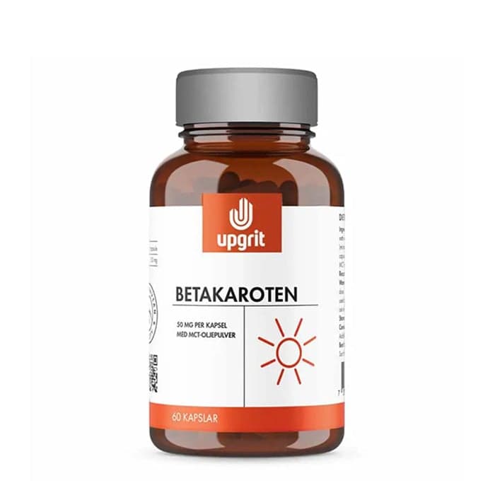 Betakaroten 50 mg 60 kapslar – från Upgrit – 175 kr – hos Bodystore