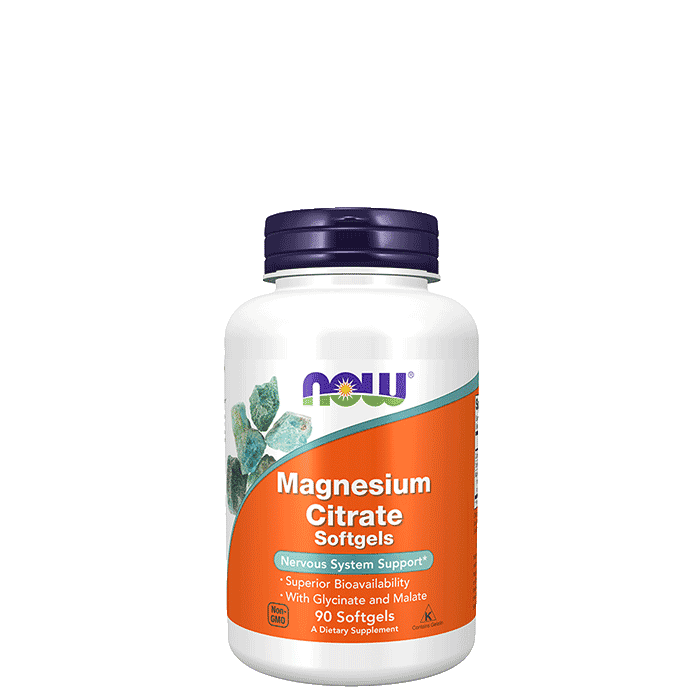 Magnesium Citrate 90 mjuka kapslar från Now Foods – köp hos Bodystore