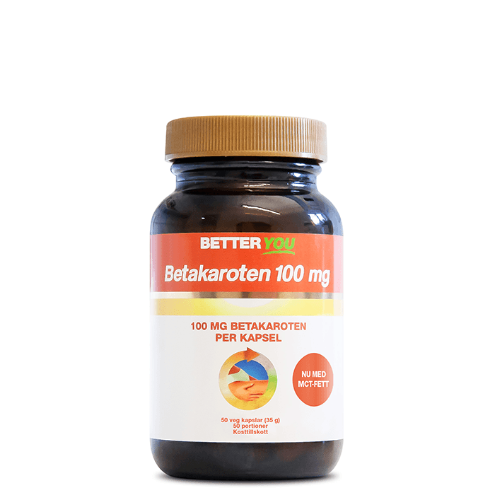 Betakaroten 100 mg 50 kapslar – från Better You – 251 kr – hos Bodystore