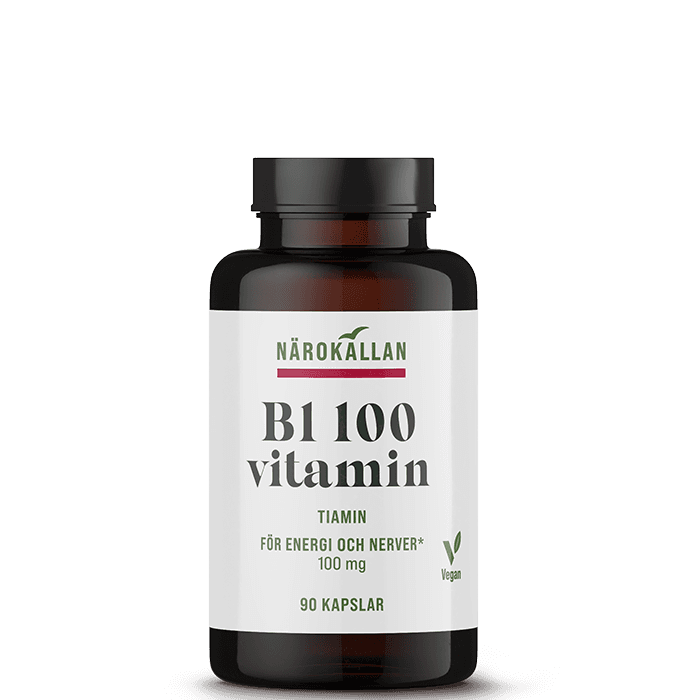 B1 100 mg 90 kapslar från Närokällan – köp hos Bodystore