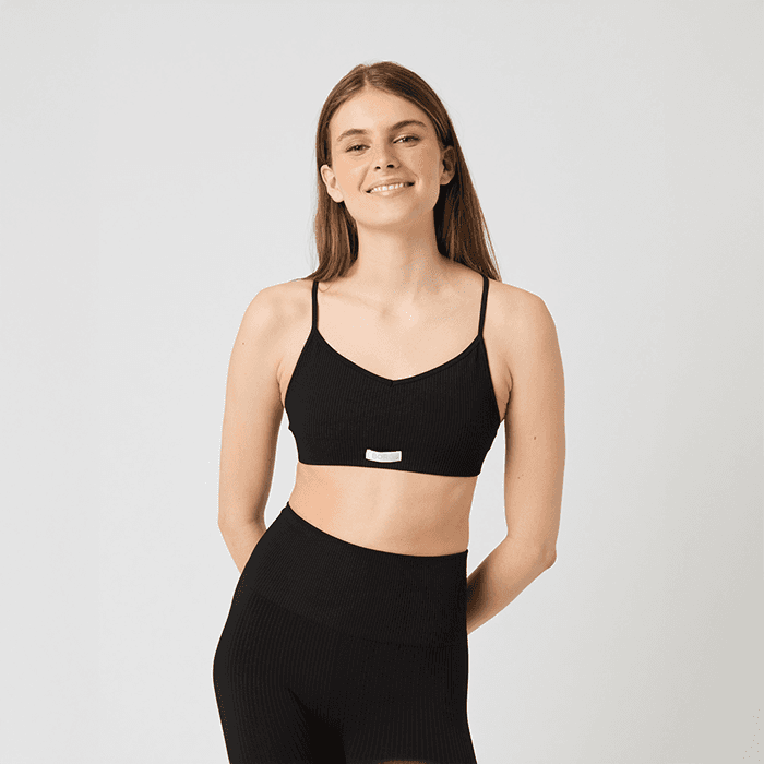 Seamless Ribbed Strap BH Svart – från Björn Borg – 220 kr – hos Bodystore