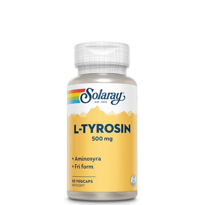 L-tyrosin Aminosyror 50 kapslar – från Solaray – 189 kr – hos Bodystore