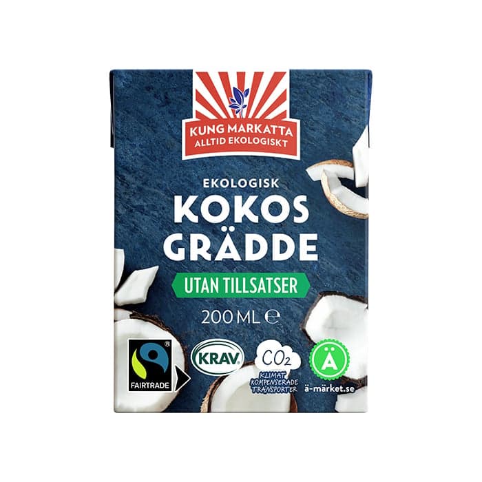 Ekologisk Kokosgrädde 200 ml – från Kung Markatta – 20 kr – hos Bodystore