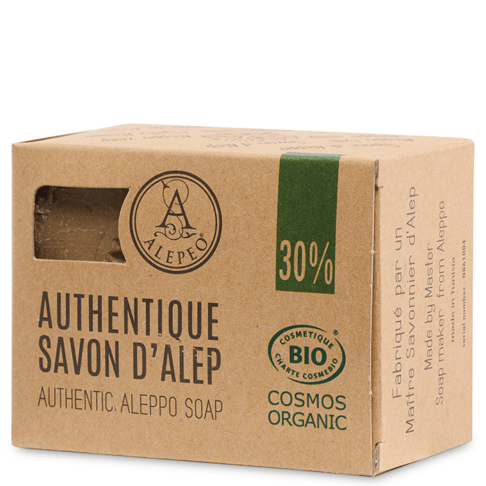 Aleppotvål 30% Lagerbärsolja 200 g – från Alepeo – 155 kr – hos Bodystore