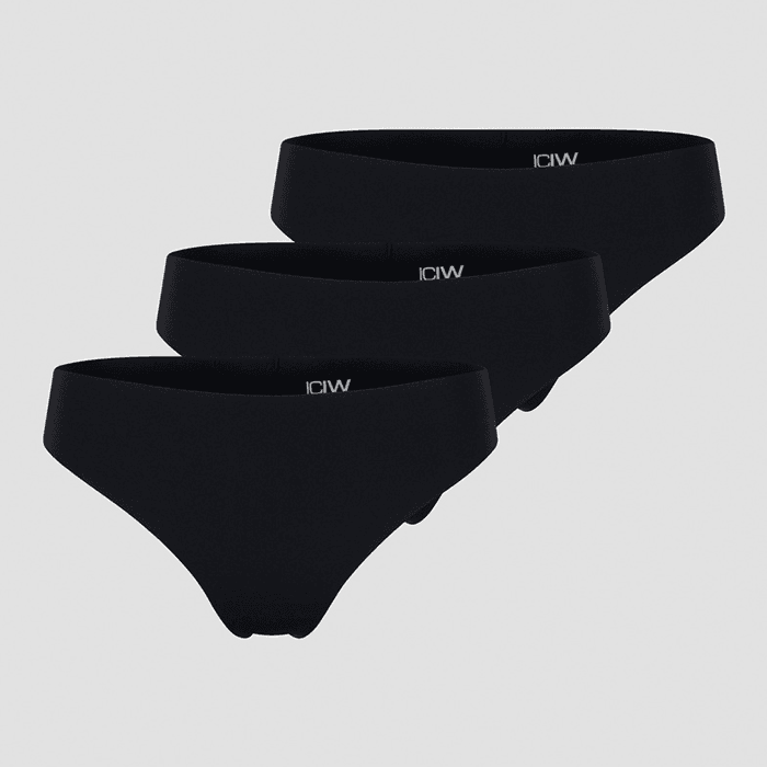 Soft Thong 3-pack, Black – från ICANIWILL – 249 kr – hos Bodystore