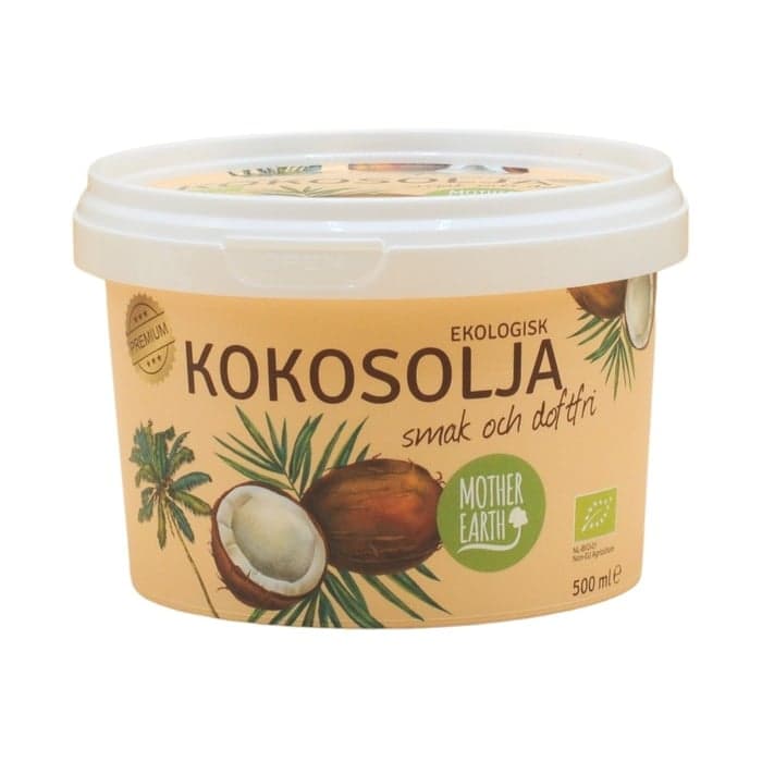 Ekologisk Kokosolja Smak- & Doftfri 500 ml från Mother Earth – köp hos Bodystore