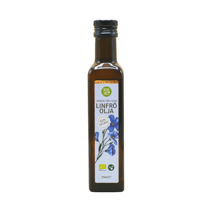 Kallpressad Linfröolja Ekologisk 250ml – från Mother Earth – 37 kr – hos Bodystore