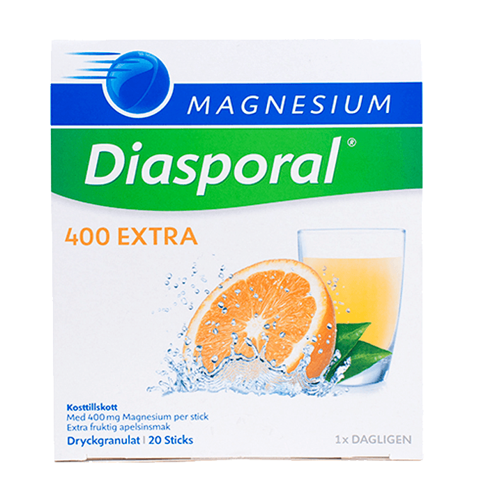 Magnesium Diasporal 400 mg Extra 20 påsar från Biosan – köp hos Bodystore