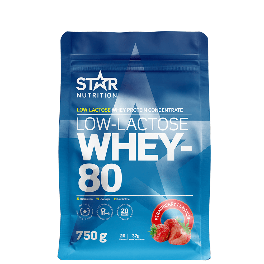 Whey-80 Low Lactose 750 g – från Star Nutrition – 399 kr – hos Bodystore