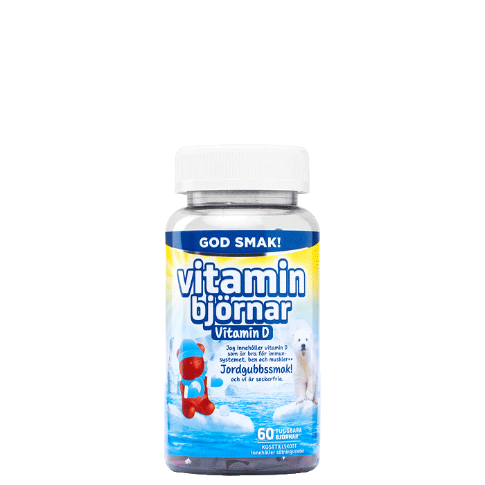 Vitaminbjörnar D-vitamin 60 tuggtabletter – från Active Care – 109 kr – hos Bodystore