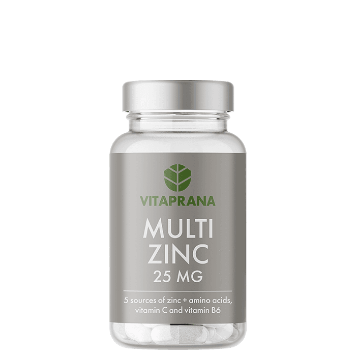 Multi Zink 25 mg 110 kapslar från Vitaprana – köp hos Bodystore