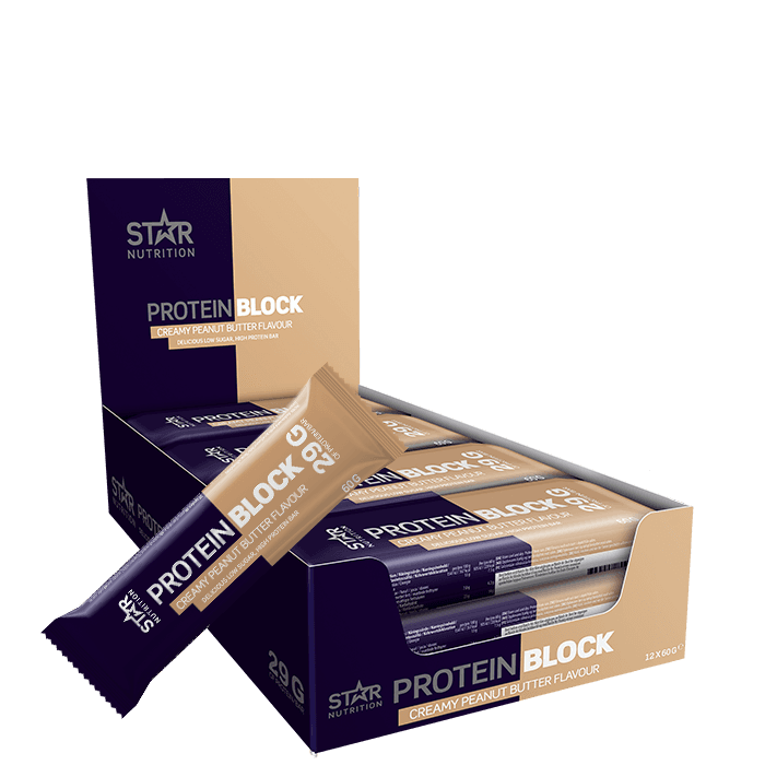 12 x Protein Block Bar 60 g från Star Nutrition – köp hos Bodystore