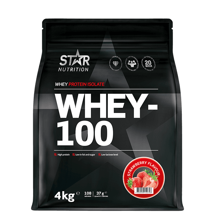 Whey-100 Vassleprotein 4 kg – från Star Nutrition – 1669 kr – hos Bodystore