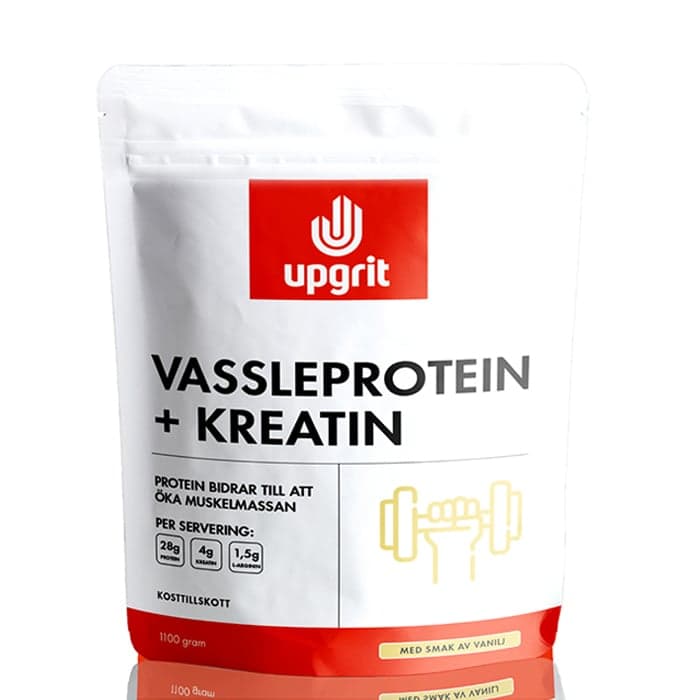 Vassleprotein + Kreatin Vanilj 1100 g – från Upgrit – 434 kr – hos Bodystore