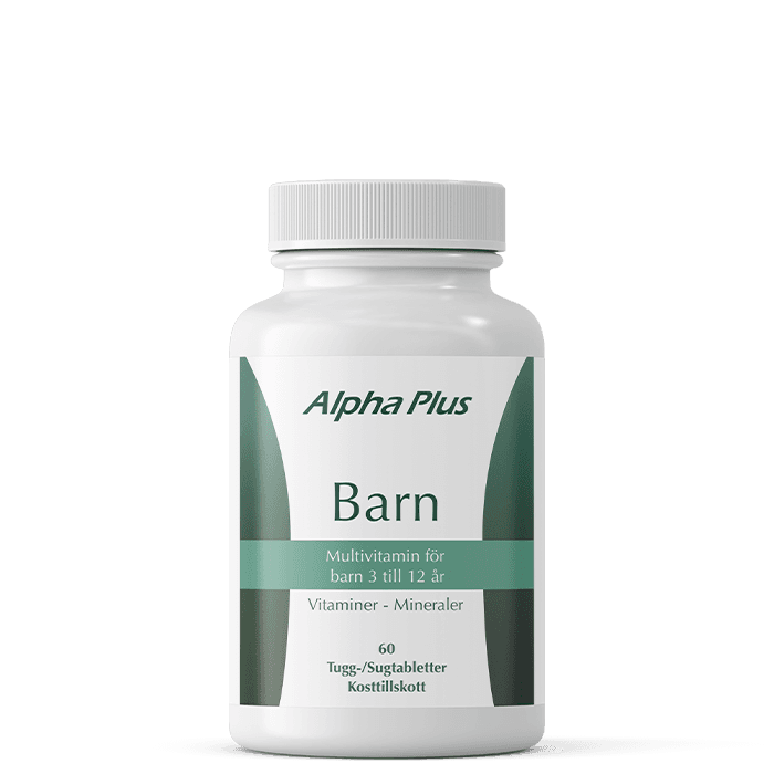 Barn Multivitamin 60 tabletter – från Alpha Plus – 129 kr – hos Bodystore