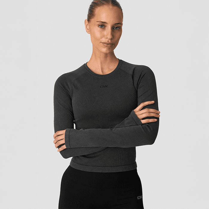 Sculpt Sömlös Långärmad Tröja Svart – från ICANIWILL – 599 kr – hos Bodystore