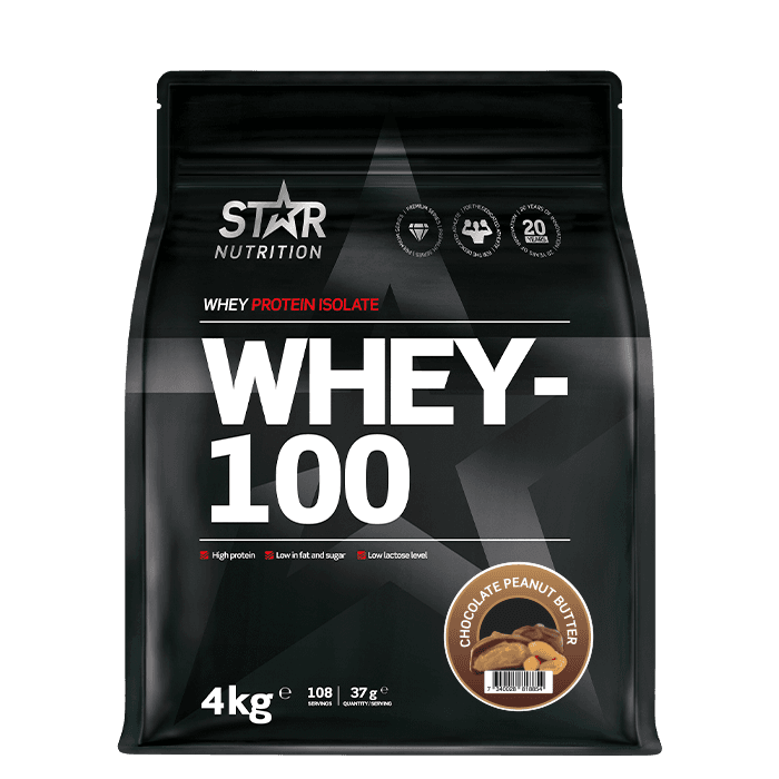 Whey-100 Vassleprotein 4 kg – från Star Nutrition – 1669 kr – hos Bodystore
