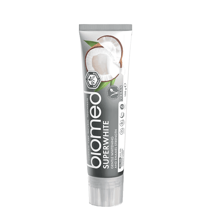 Tandkräm Superwhite 100 g – från Biomed – 64 kr – hos Bodystore