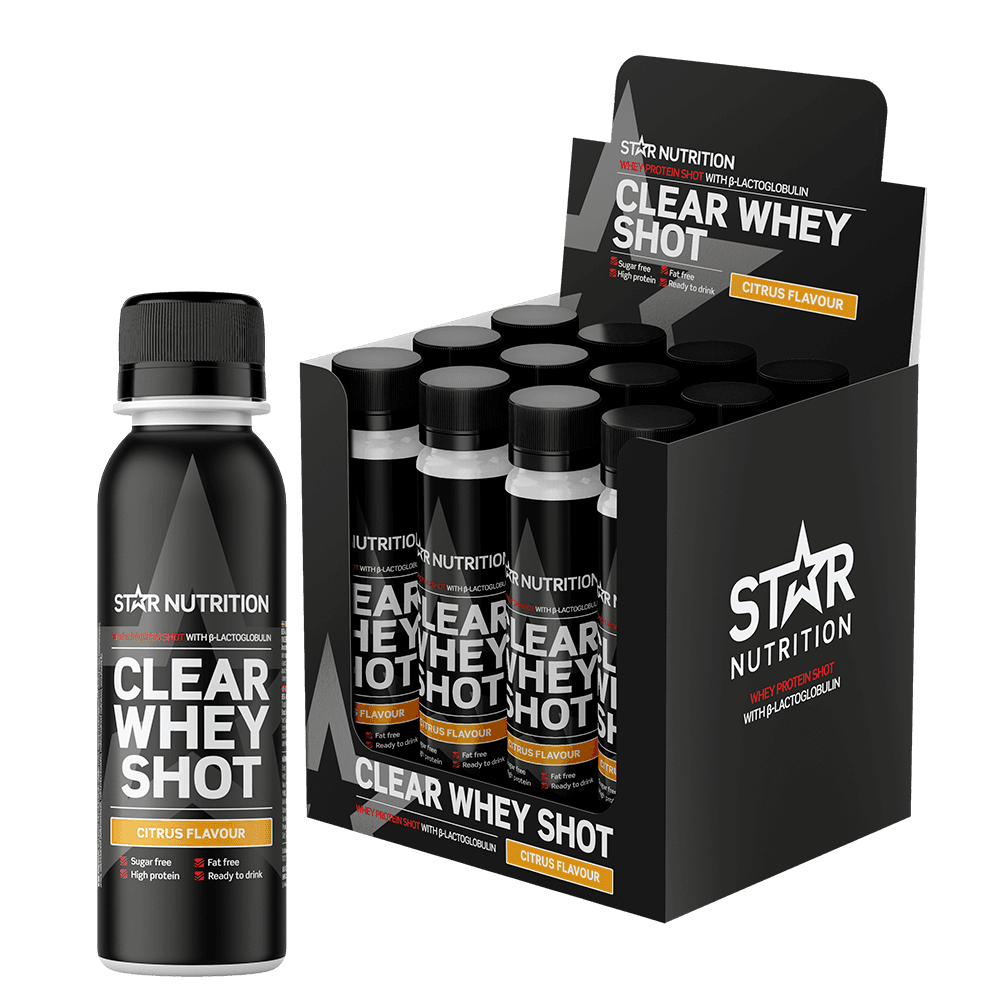 12 x Clear Whey Vassleprotein Shot 100 ml – från Star Nutrition – 235 kr – hos Bodystore