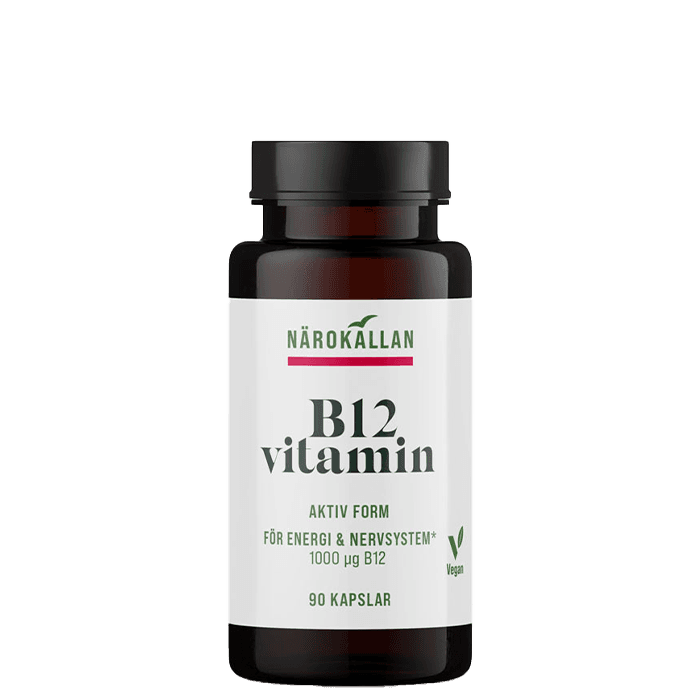 B12 1000 mcg 90 kapslar – från Närokällan – 149 kr – hos Bodystore