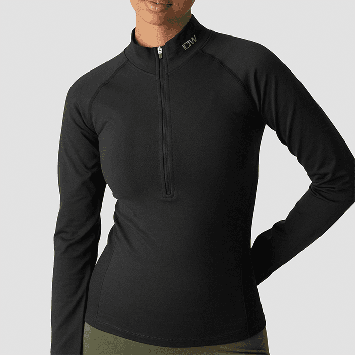 Define Långärmad 1/2 Zip Svart – från ICANIWILL – 799 kr – hos Bodystore