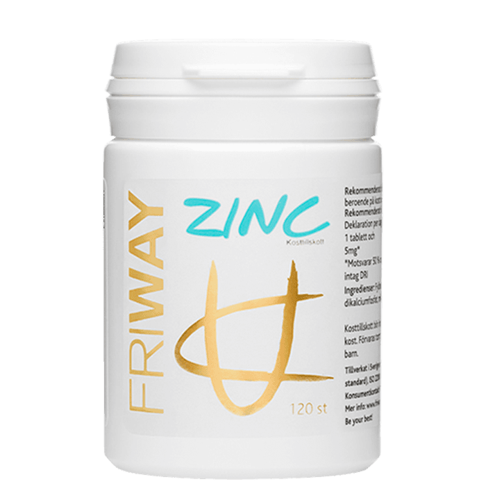 Zink 120 tabletter – från Friway – 199 kr – hos Bodystore