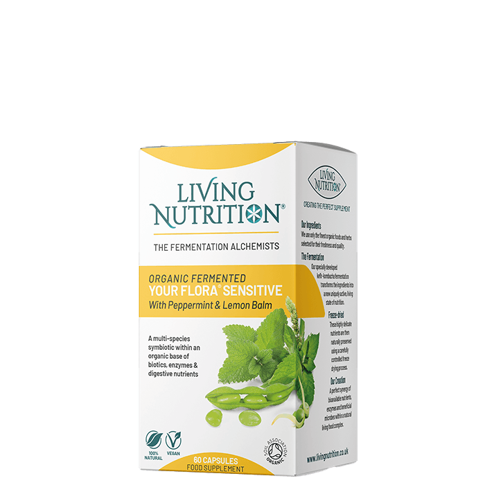 Your Flora Symbiotic Sensitive 60 kapslar – från Living Nutrition – 339 kr – hos Bodystore
