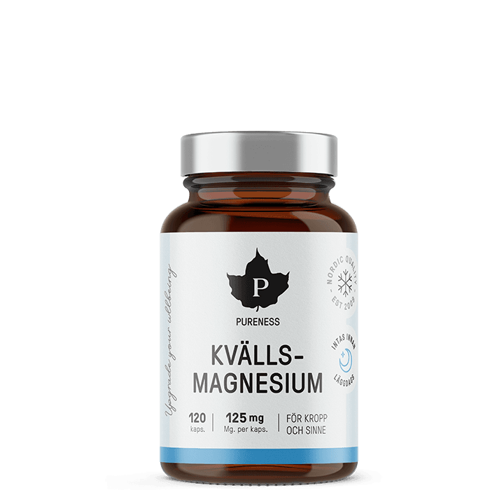 Kvällsmagnesium 120 kapslar från Pureness – köp hos Bodystore